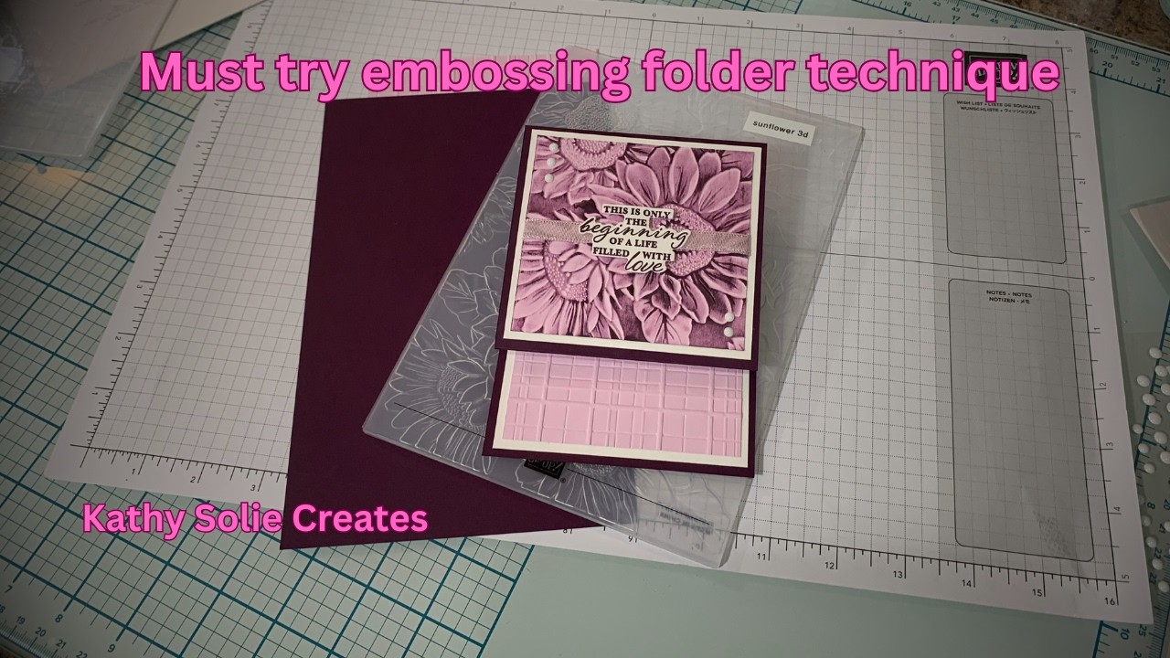 Blooming Creativity - Fun Fold Sunflower Card with Stunning Embossing Folder Technique!