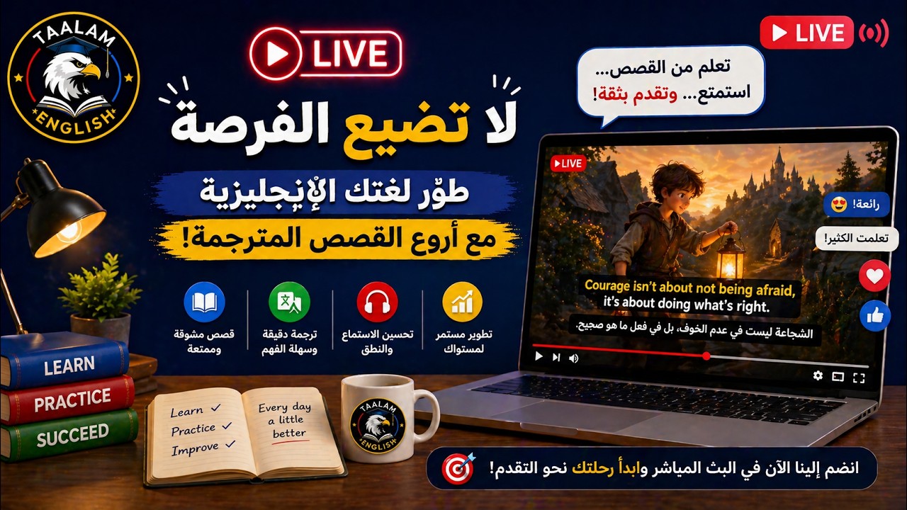 لا تضيع الفرصة – طوّر لغتك الإنجليزية مع أروع القصص المترجمة!