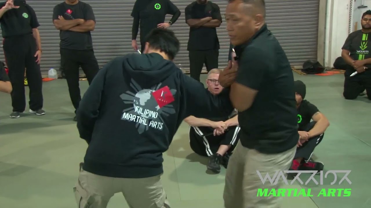 Master Apolo Ladra Kali Knife Takeaway Drills Pt 1 at Warrior Martial Arts Certification Seminars