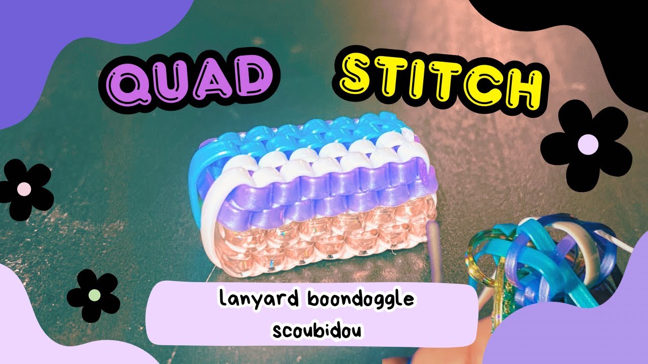 How to start the Quad Stitch for Lanyard Boondoggle Scoubidou Beginners | Gimp Crafts Plastic Lace