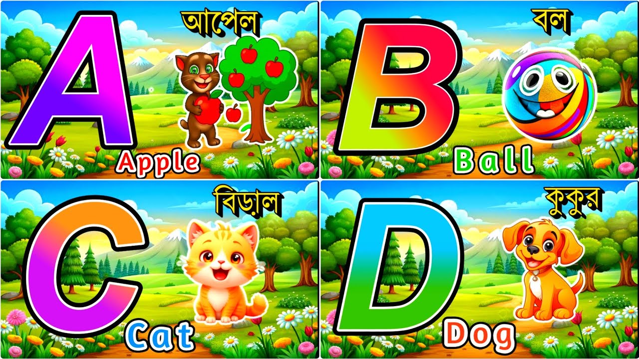 My First ABCD Book 🎨 | English Alphabet A to Z | Preschool Kids