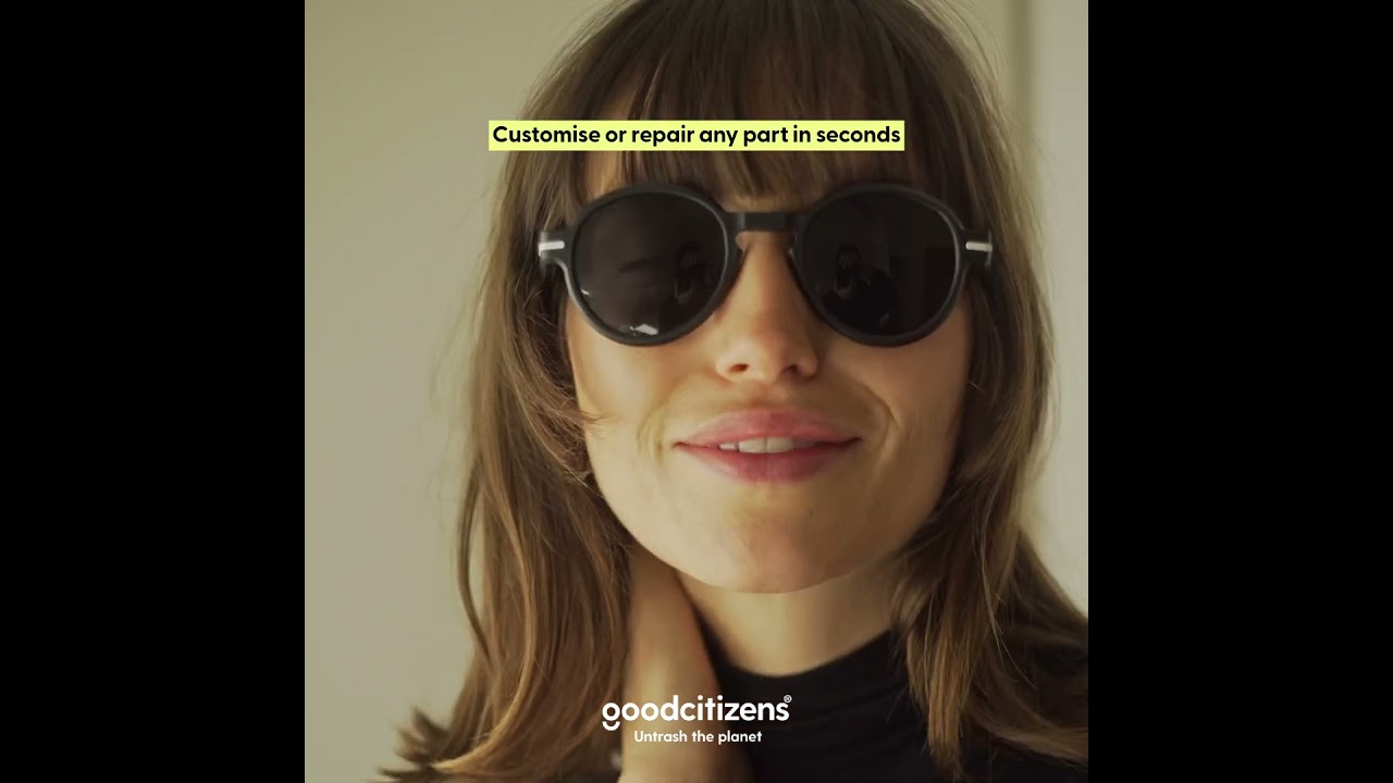 Good Citizens Round Black Eco Sunglasses 1080