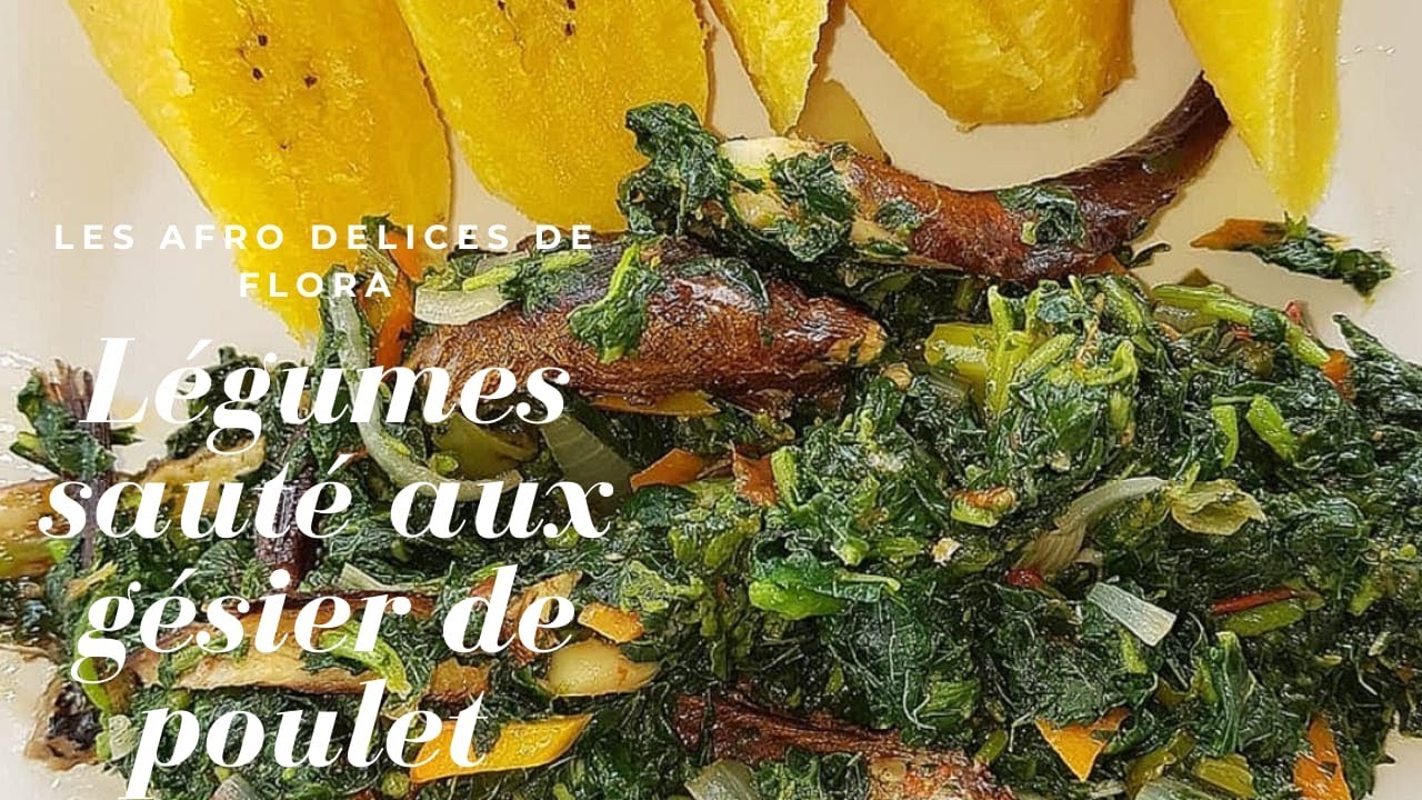 légumes sauté au gésier de poulet