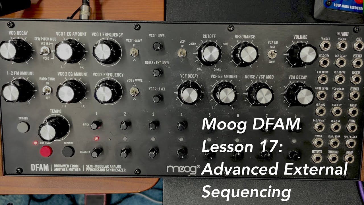 Учебное пособие по перкуссионному синтезатору Moog DFAM. Урок 17: Расширенное внешнее секвенсиров...