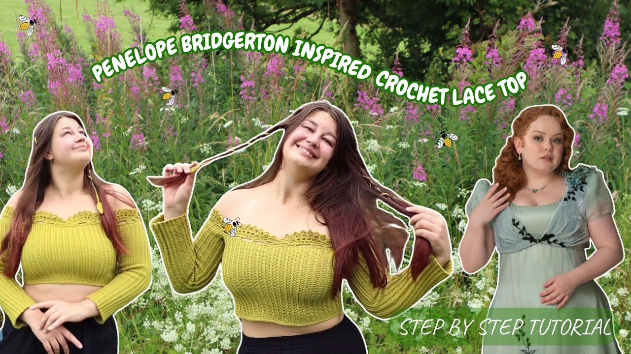Crochet Lace Top Tutorial | Penelope Bridgerton Inspired Design | Fairycore & Coquette Grass Top
