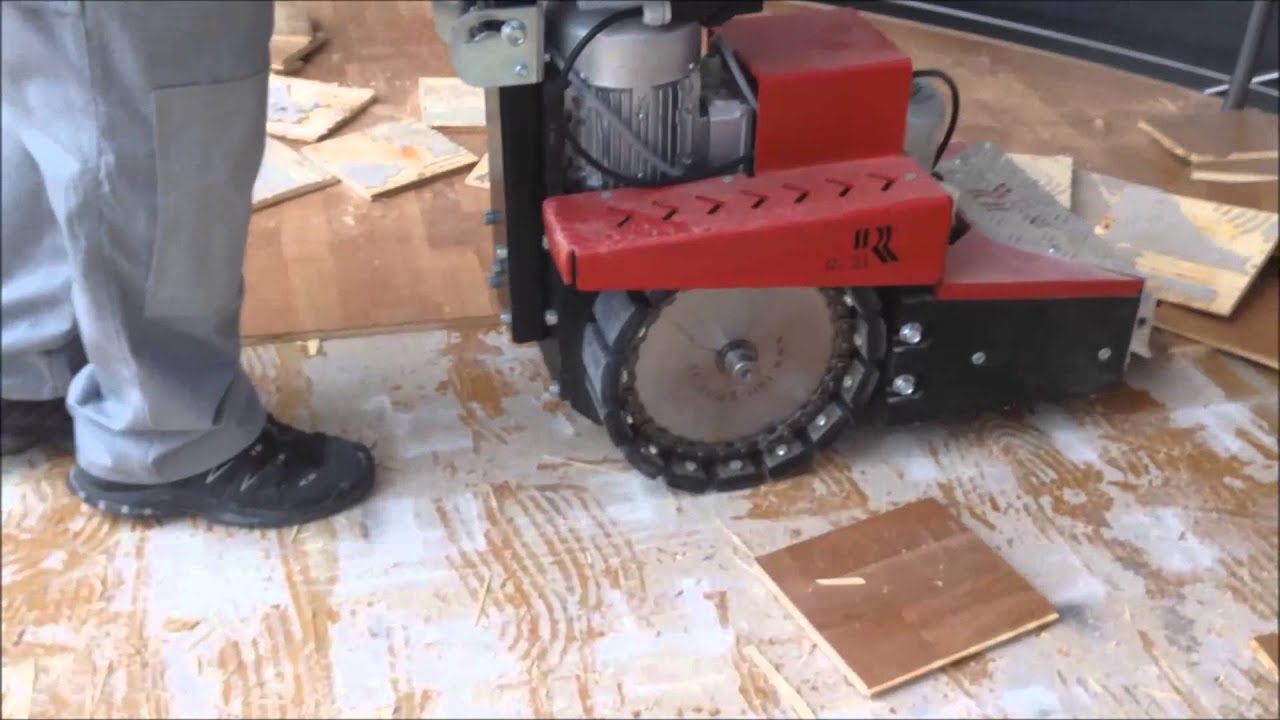 Entfernen von Dreischichtparkett mit dem ROLL-STRIPPER RO-2