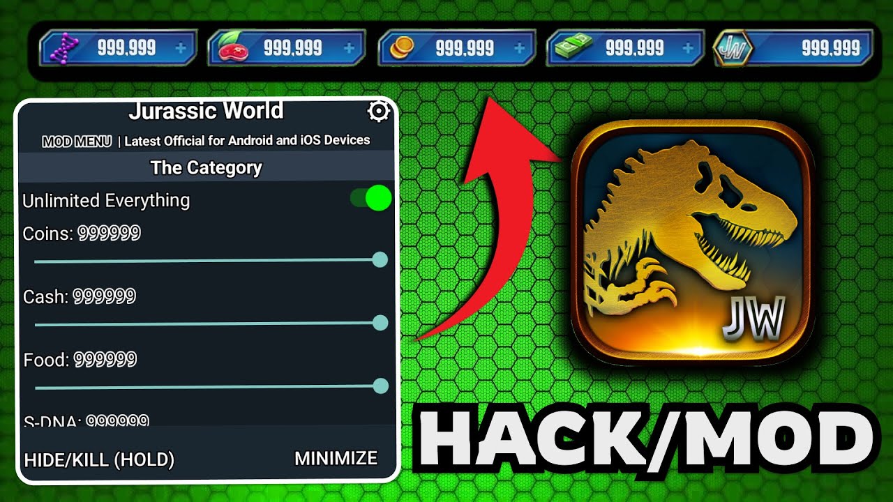 Jurassic World The Game Hack 2026 | Unlimited DNA, Cash & Coins on iOS and Android