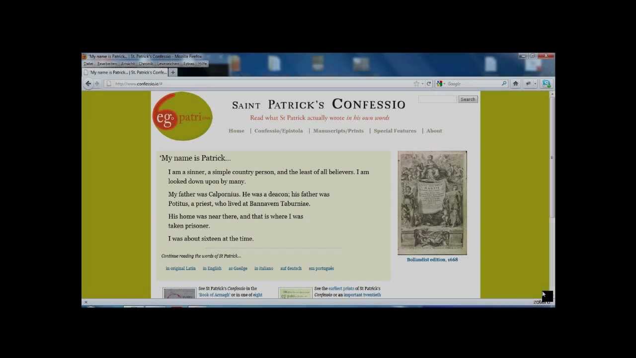 St Patrick's Confessio HyperStack Project Introduction (Royal Irish Academy, Dublin)
