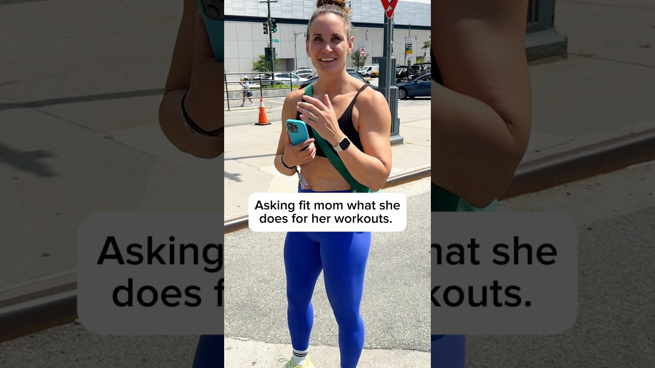 Asking fit mom what she does for her workouts. #crossfit #nyc #interview #mom #funny