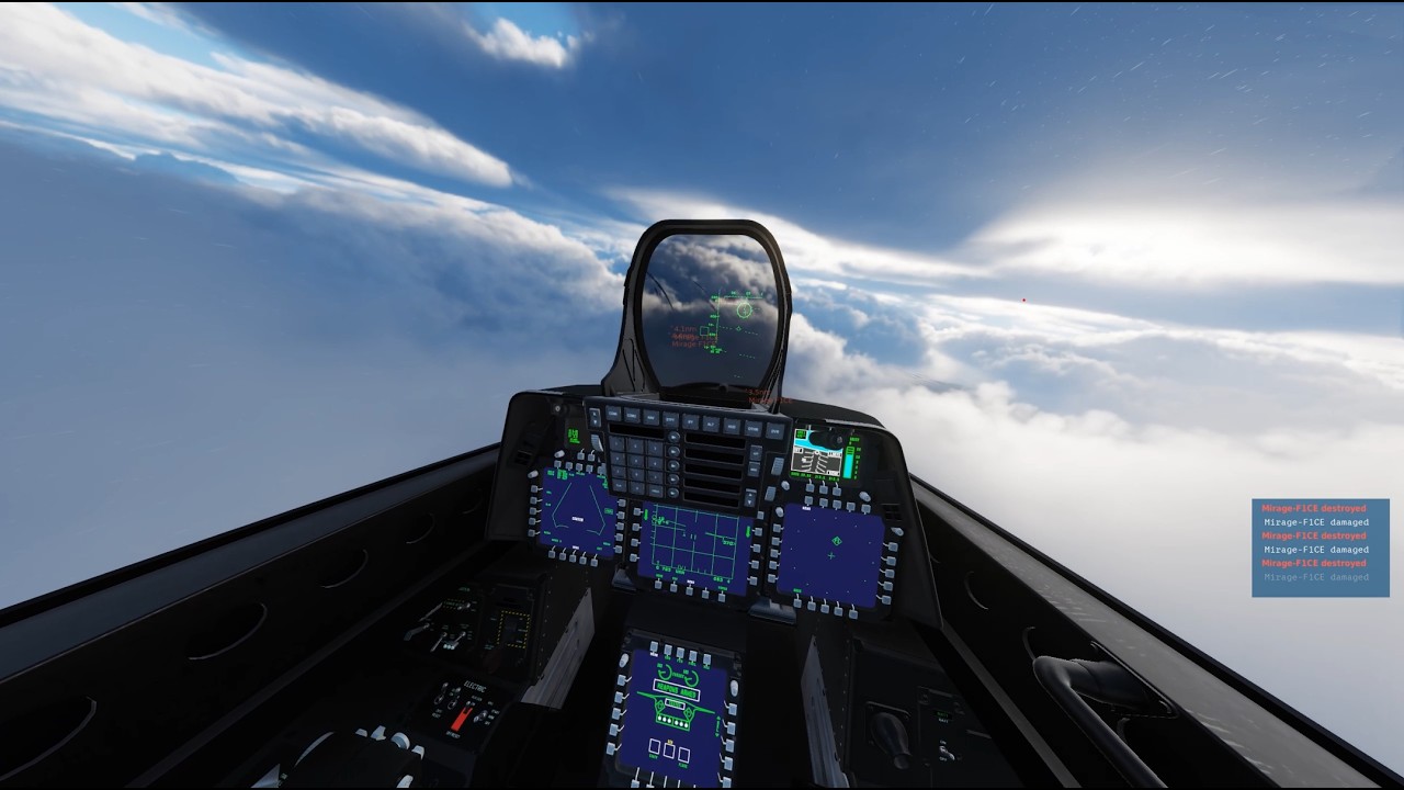 F-22A Eats 4 MIG 21 BIs + 6 MIRAGE F-1CE