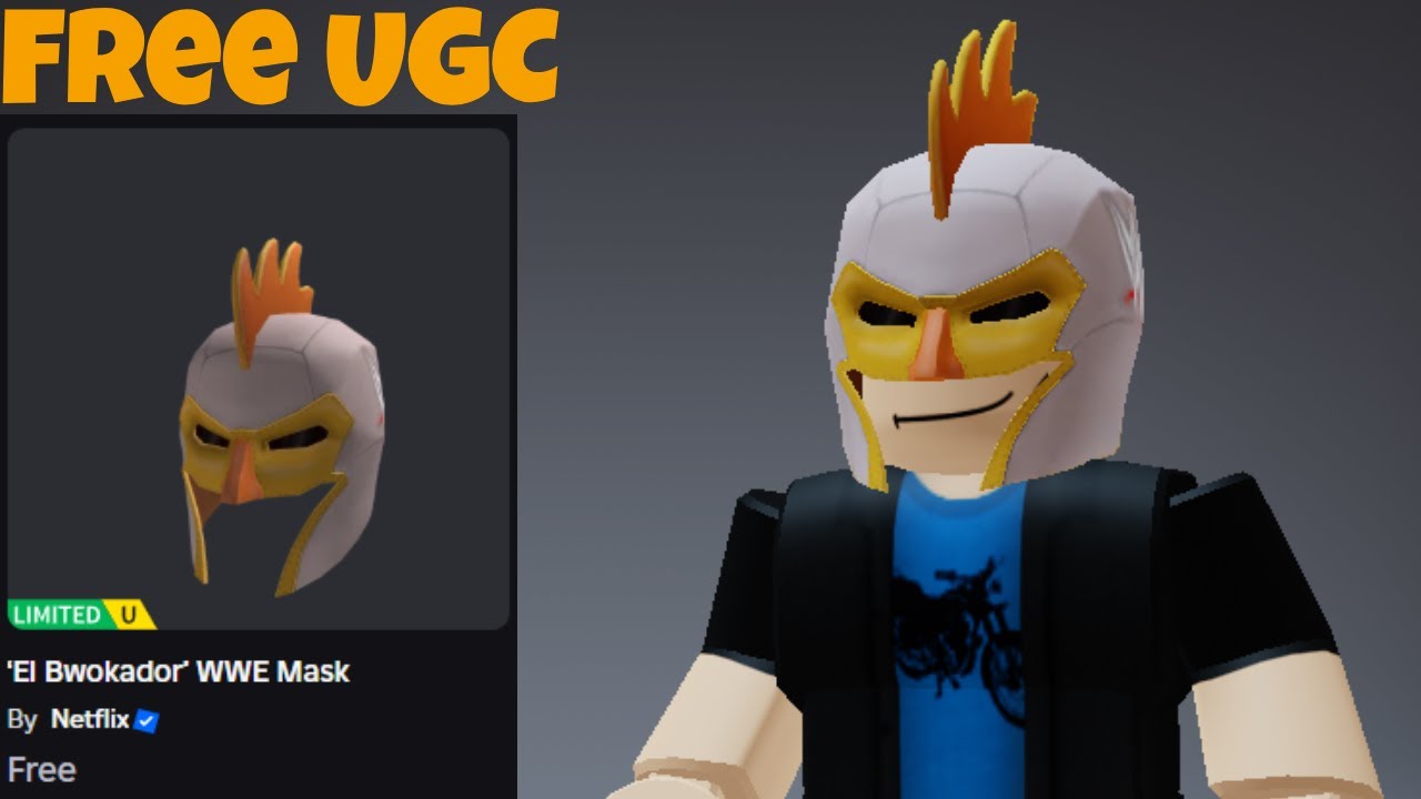 Free UGC Limited! How To Get &lsquo;El Bwokador&rsquo; WWE Mask In Netflix Nextworld | Roblox | Free UGC