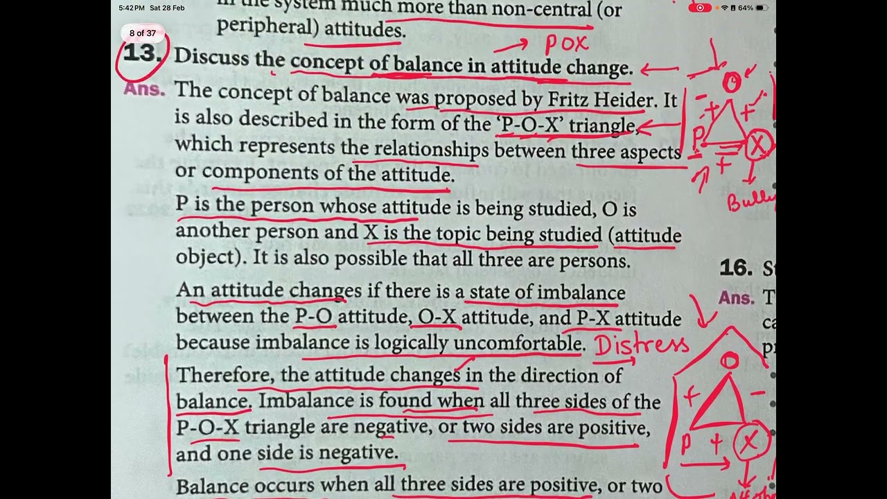 ATTITUDE & SOCIAL COGNITION GR-12 PSYCHOLOGY #CONCEPTOFBLANCE #POXTRIANGLE #cognitivedissonance