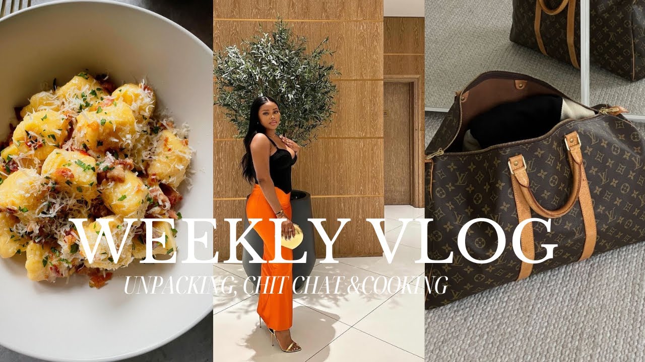 WEEKLY VLOG | UNPACK WITH ME AFTER DUBAI, CHIT CHATS & COOKING DINNER  | Edwigealamode