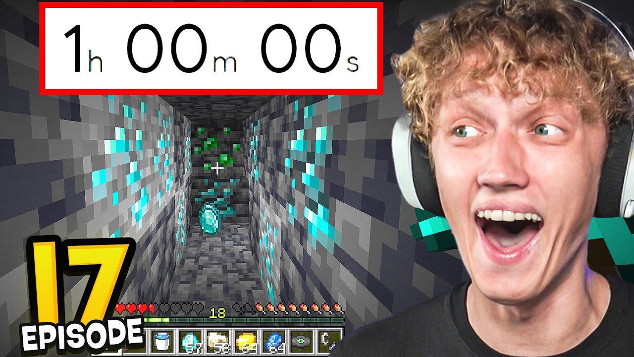 FortCraft #17 - I MINED STRAIGHT FOR 1 HOUR! (I'm rich)