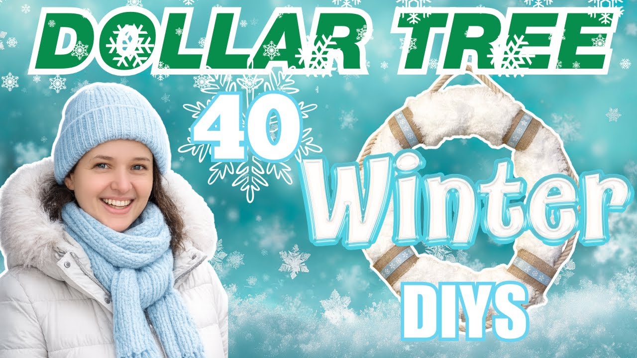 ❄️ COZY! 40 Winter Dollar Tree DIYs for Frosty Home Decor ❄️ The Crafty Vault