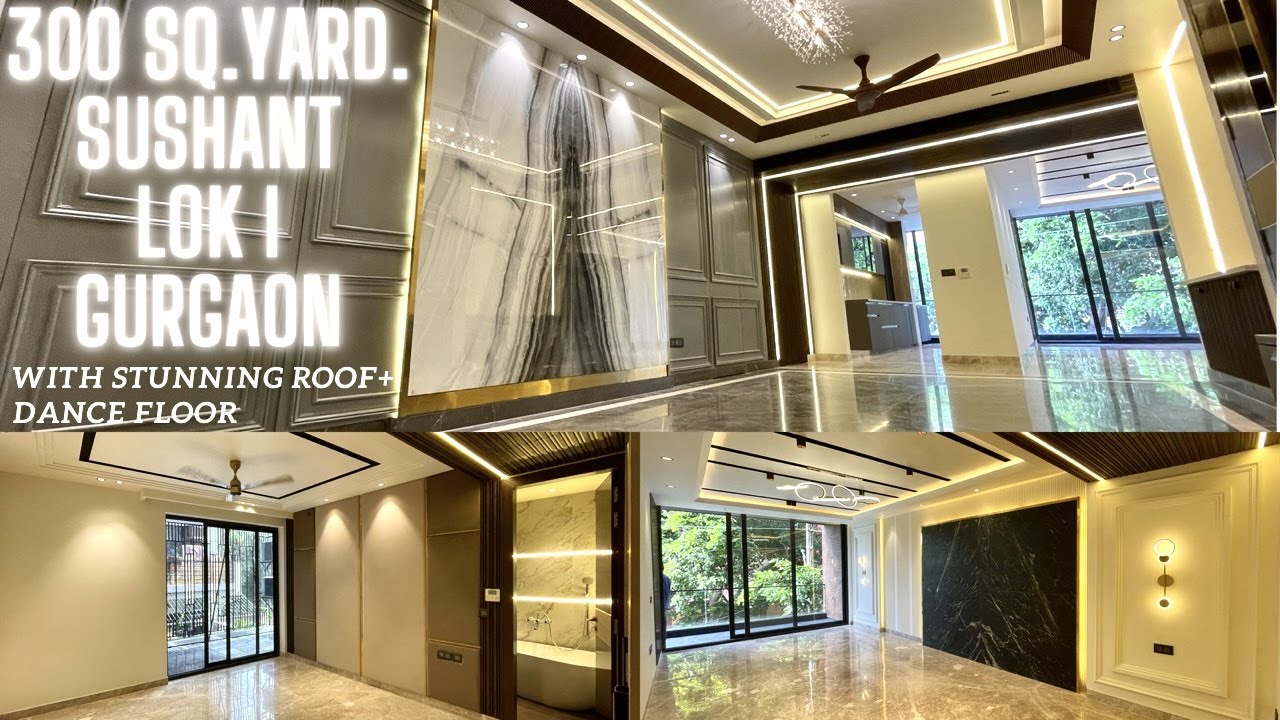 300 Sq.Yd.4BHK Luxurious Builder Floor In Sushant Lok 1 Gurgaon|Double Terrace Party Lounge Gazebo