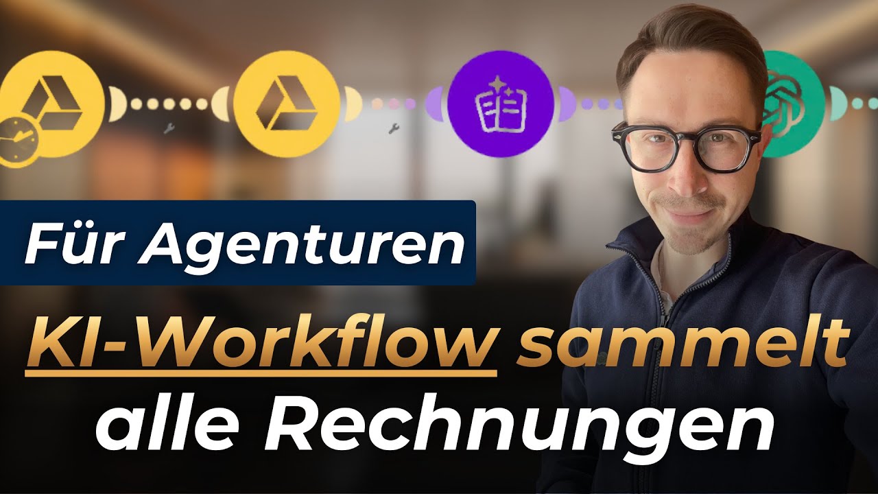 KI-Workflow sammelt, sortiert und betitelt alle Rechnungen deiner Agentur automatisch