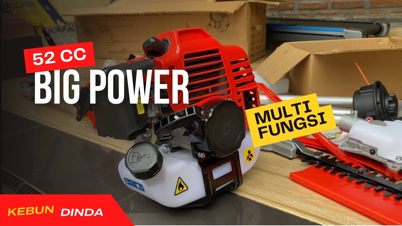 Mesin rumput multi fungsi 52cc buka box,2tak tenaga kuat