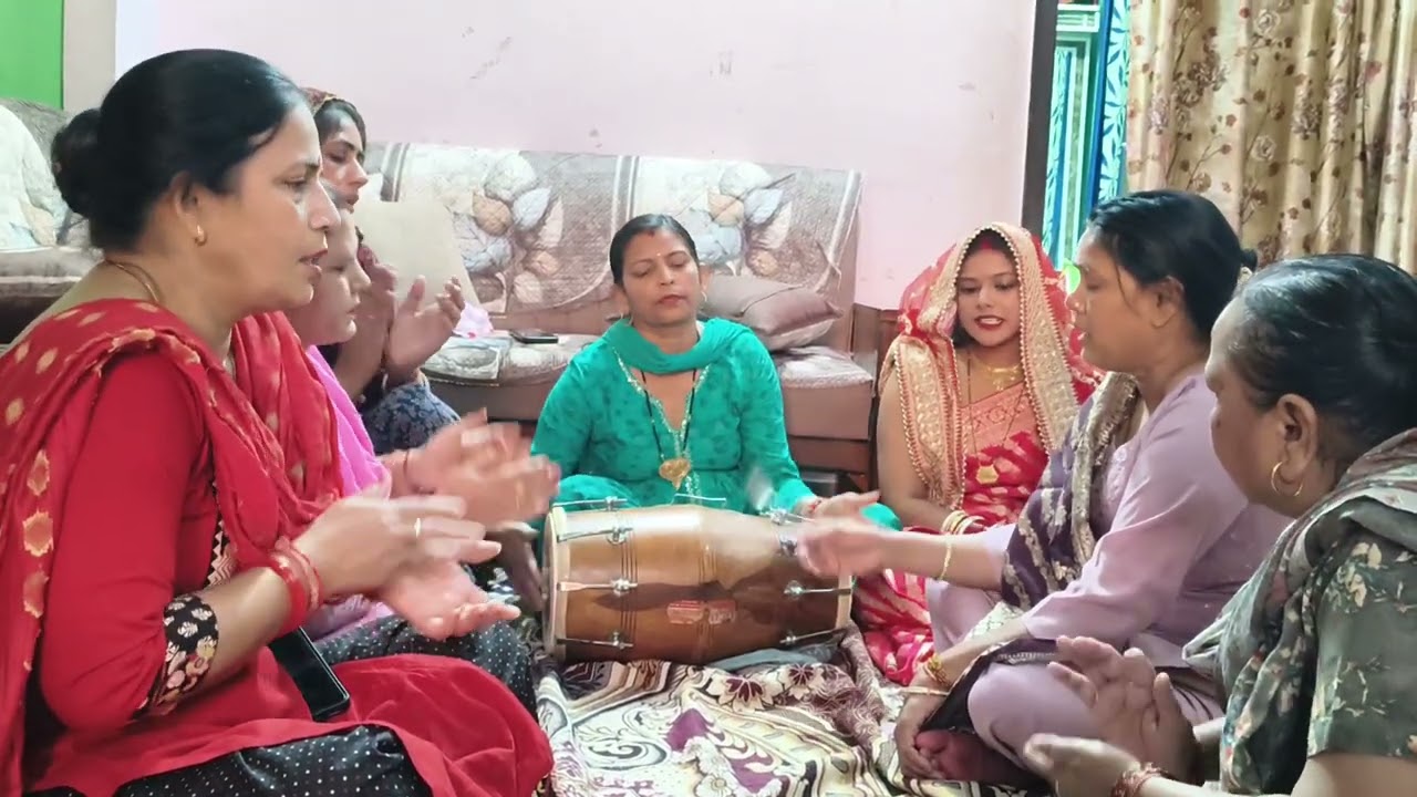Dulhan Ne Puri ki bhajan gane ki rasam 🦚