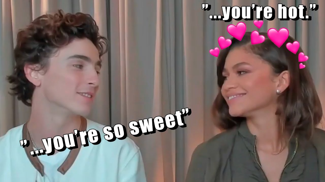 zendaya and timothée chalamet flirting for 7 minutes straight
