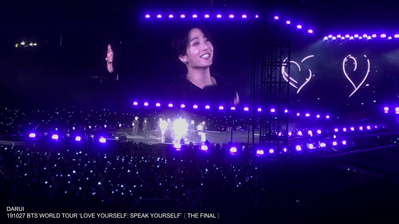 191027 방탄소년단 BTS 防彈少年團 WORLD TOUR 스픽콘 파이널 엔딩멘트 ENDING MENT+mikrokosmos소우주+엔딩 ENDING