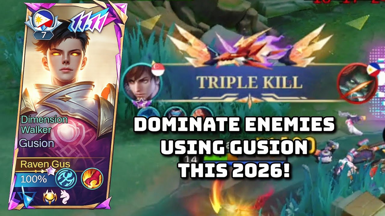Learn how to dominate enemies using Gusion this 2026! || Watch this gameplay!