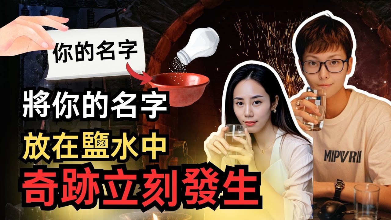 把你的名字放進鹽水中，看看會發生什麼？（太神奇了） #靈性思維