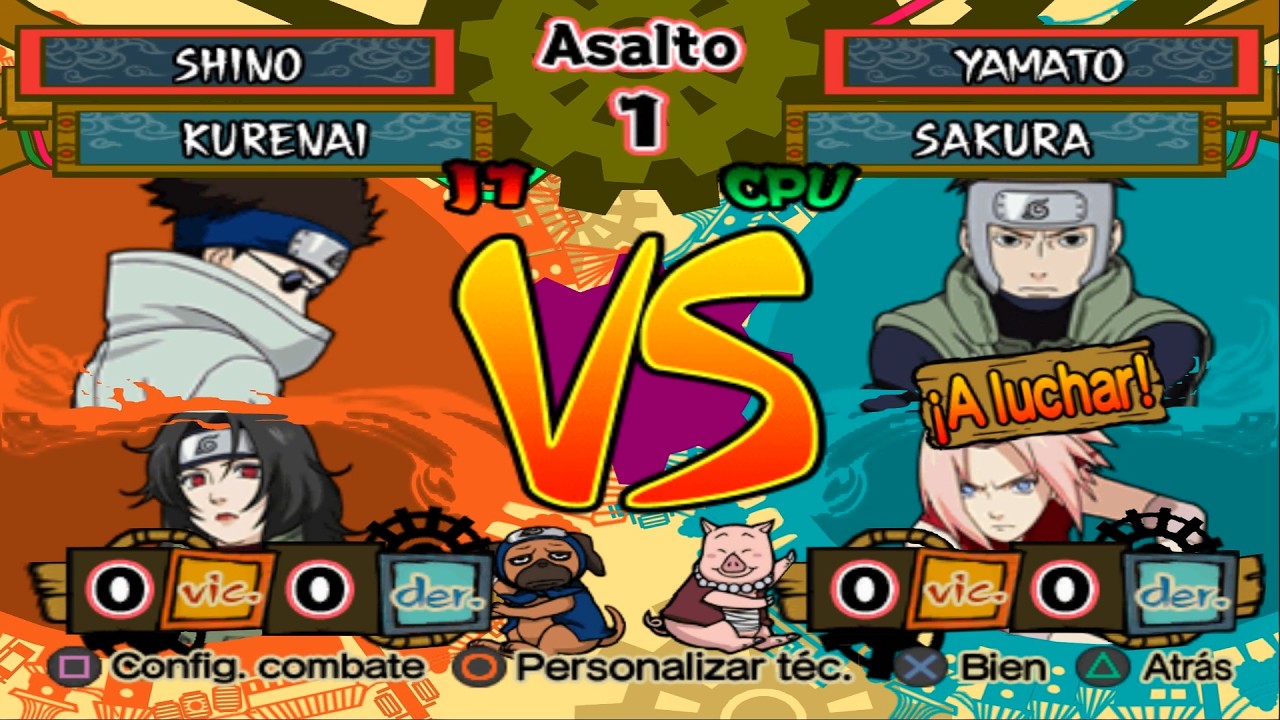Shino (Clássico) VS Yamato - Naruto Shippuden Ultimate Ninja 5