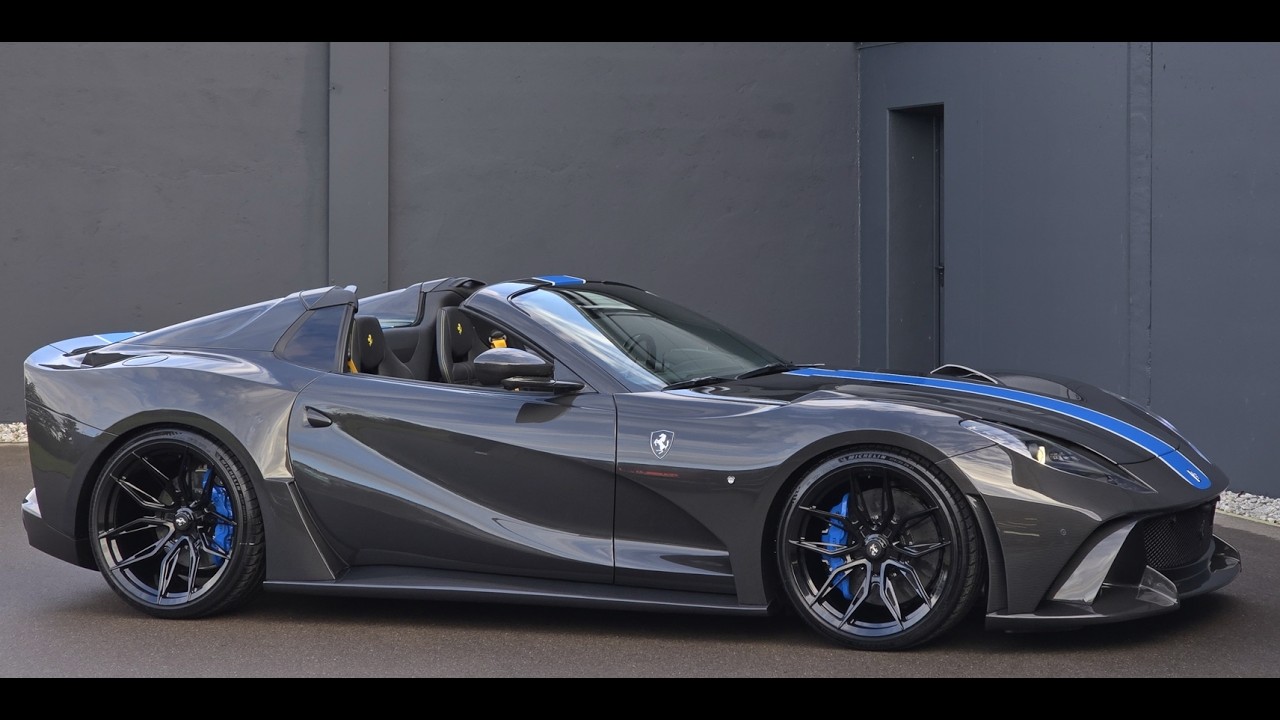STARTUP Novitec Ferrari 812 N Largo S full clear carbon. BRUTAL pure V12 sound! [4k]