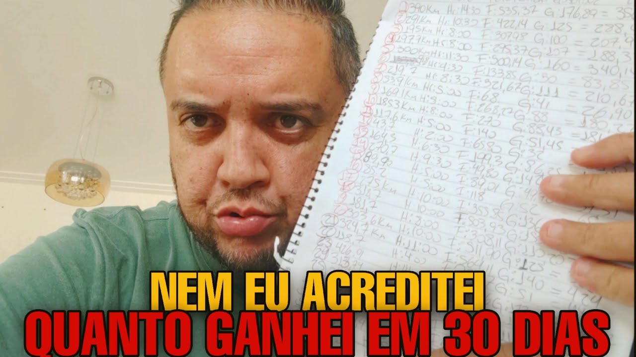 QUANTO GANHEI EM 30 DIAS TRABALHANDO COMO MOTORISTA DE APLICATIVO UBERx 99pop em SP