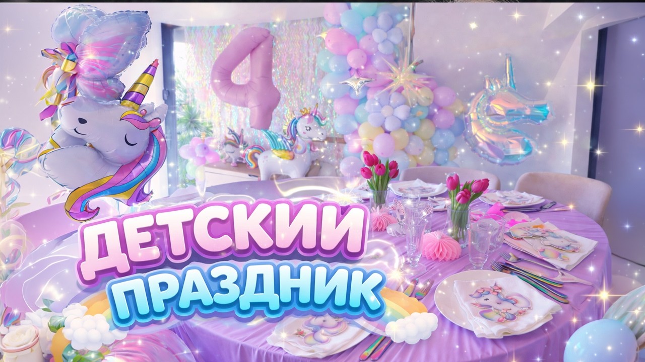 Детский День Рождения Своими Руками | Фотозона из Шаров + Праздничный Стол и Простые Рецепты