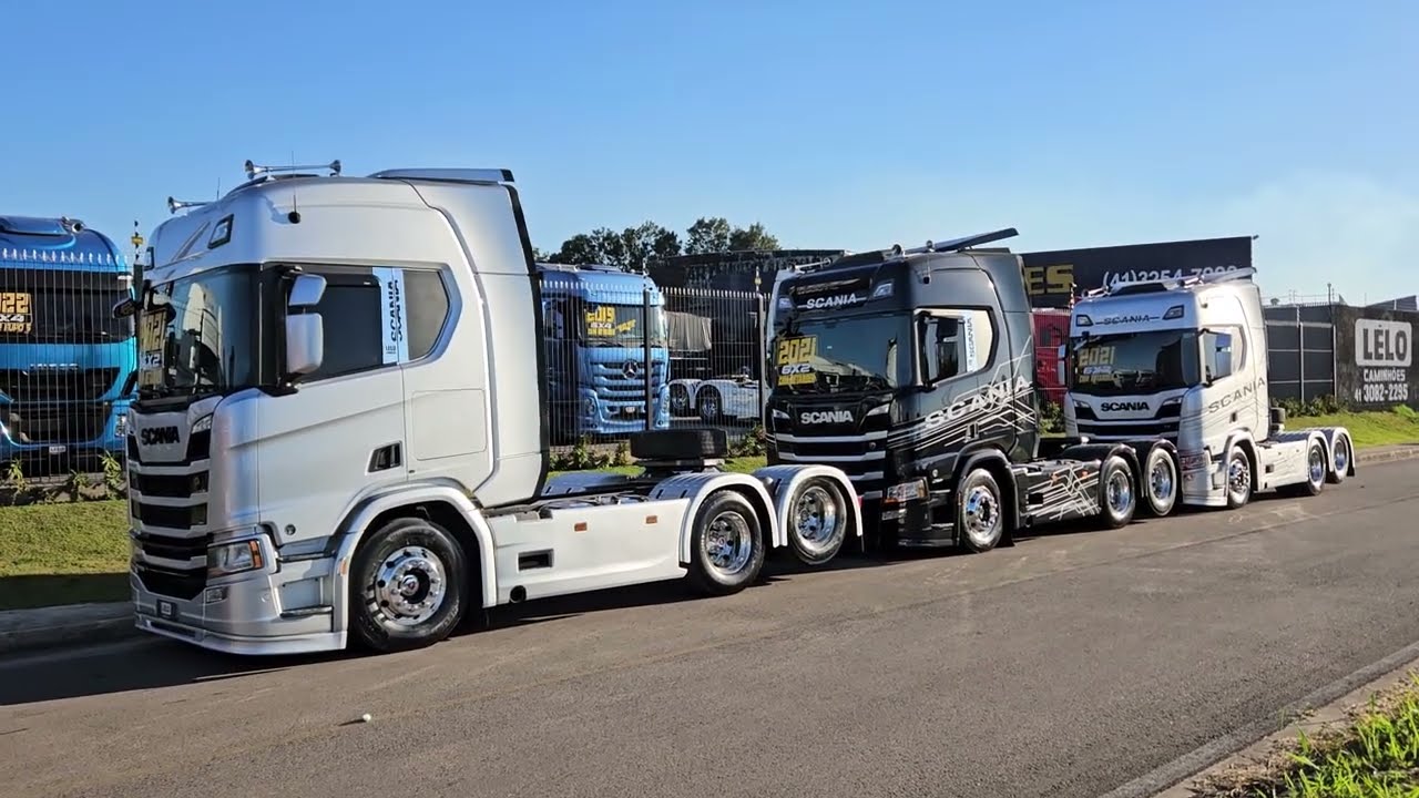 Highline Motor Euro 5 Ano 21  3 Op&ccedil;&otilde;es de Scania 6X2 top de linha em estoque