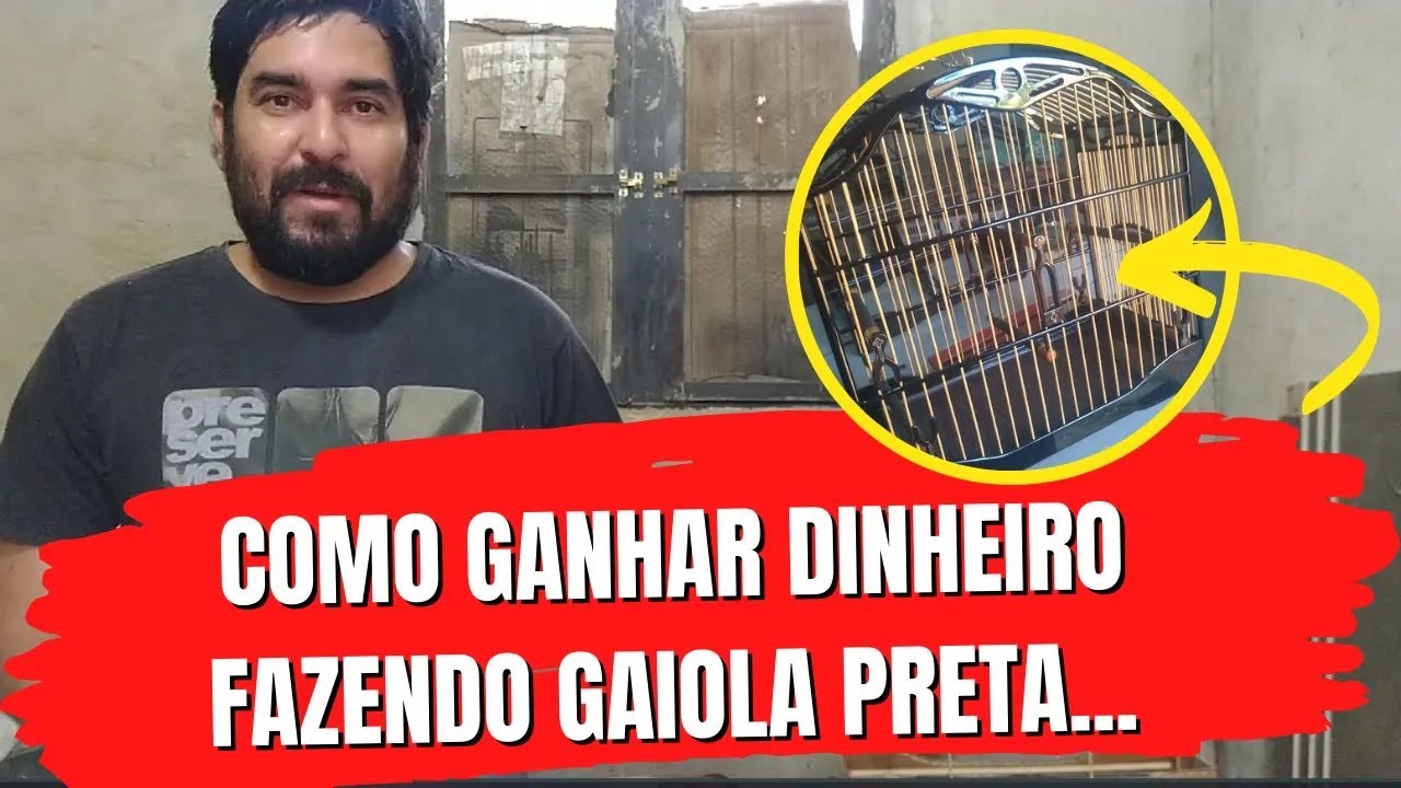 Como Ganhar Dinheiro Fabricando Gaiola Preta - Artesanato De Alto Padr&atilde;o - V&iacute;deo 01
