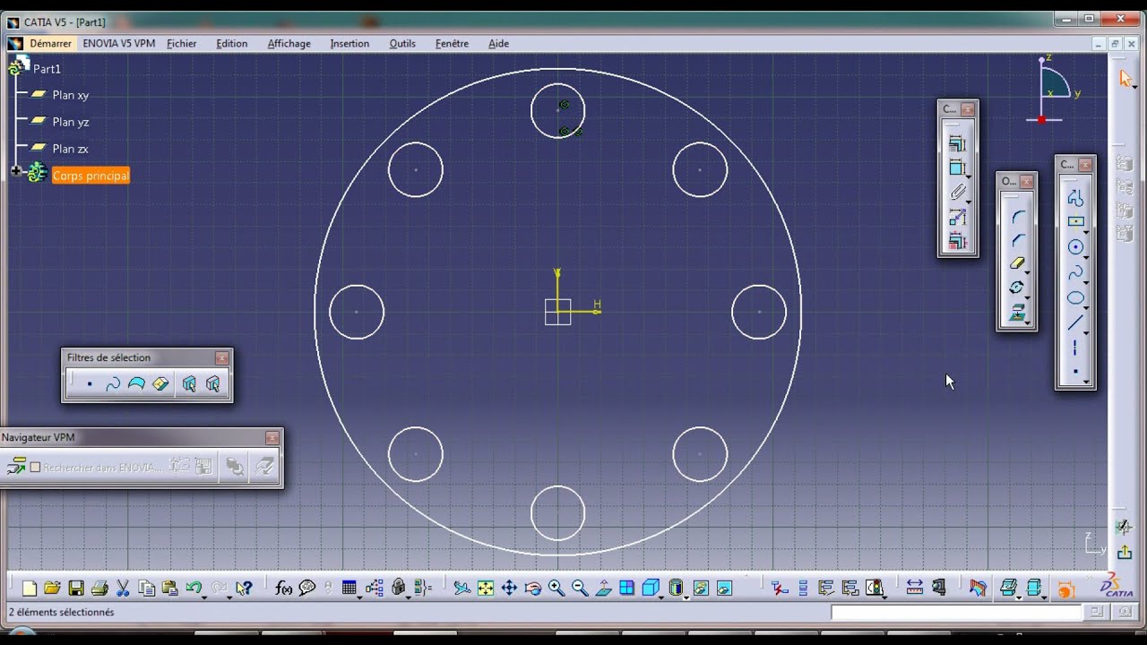 تعرف على عناصر  L #esquisse #catia_darija   ESQUISSE   ( الدرس 05)
