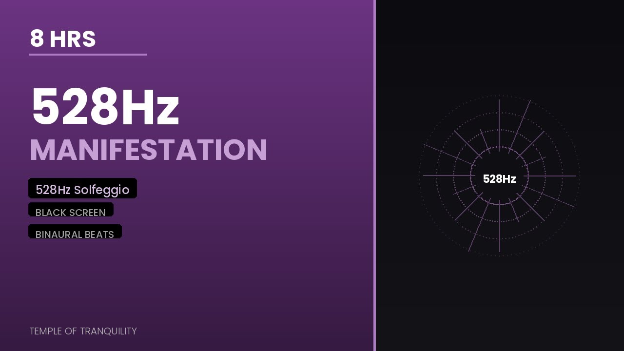 528Hz Manifestation Music | 8 Hours Miracle Tone with Theta Waves | Abundance Frequency