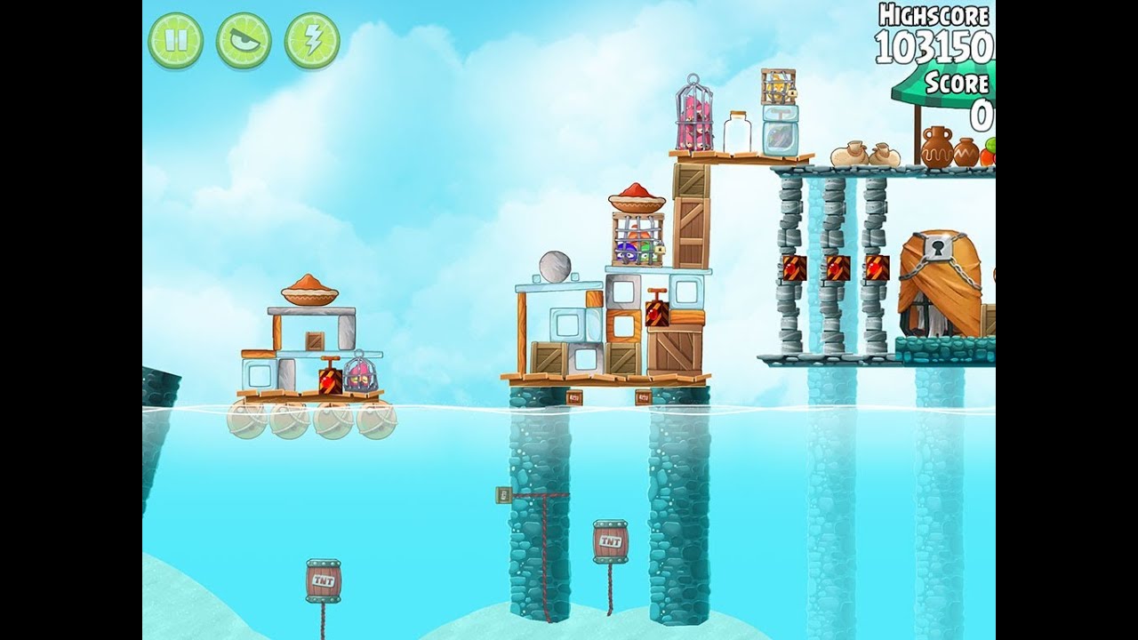 Angry Birds Rio Level 20 High Dive Walkthrough 3 Star