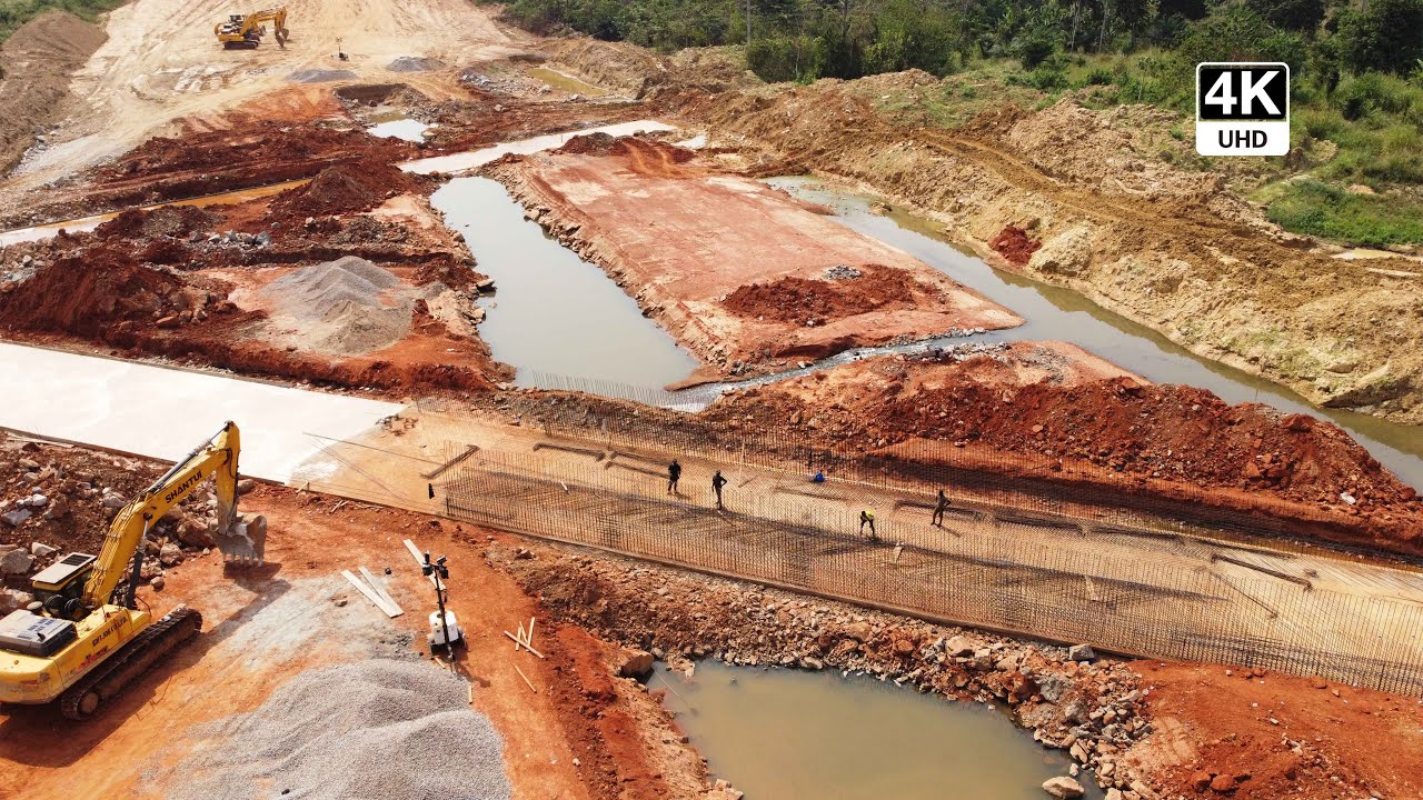 Sunyani Outer Ring Road Culvert Bridge Works along the Alaska Watchman Stretch 4K