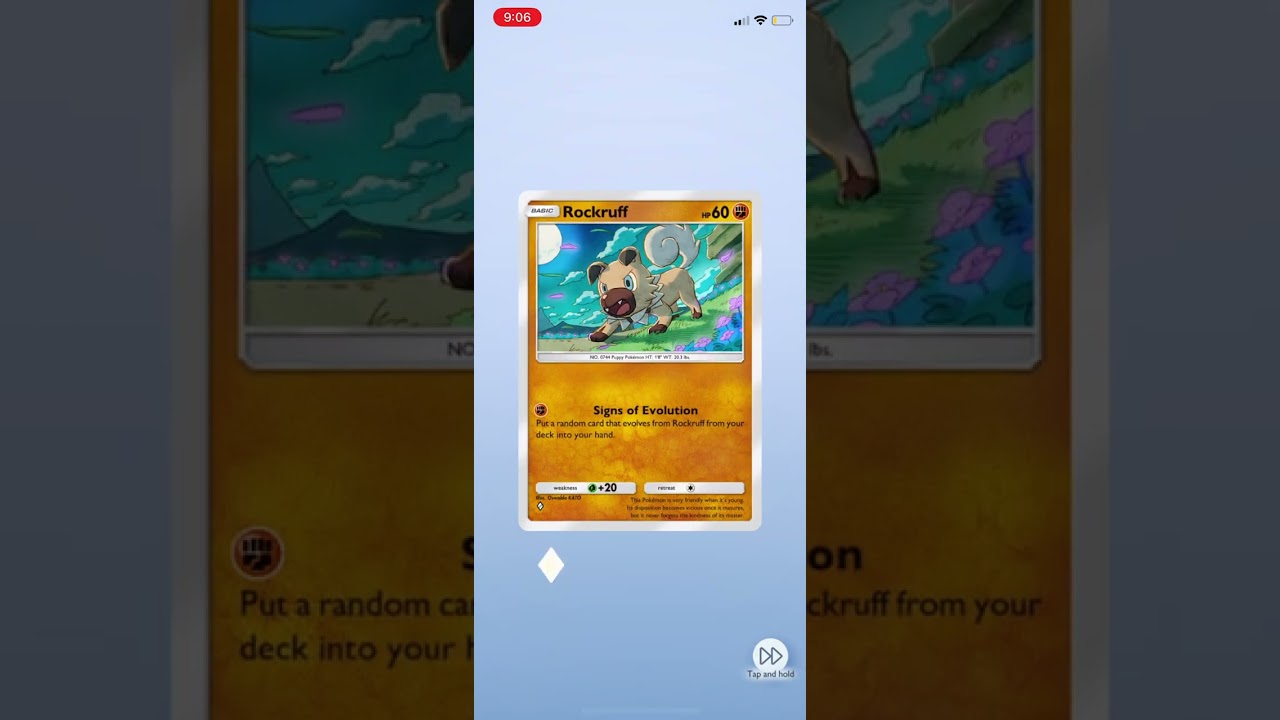 Opening packs in Pokémon tgc pocket
