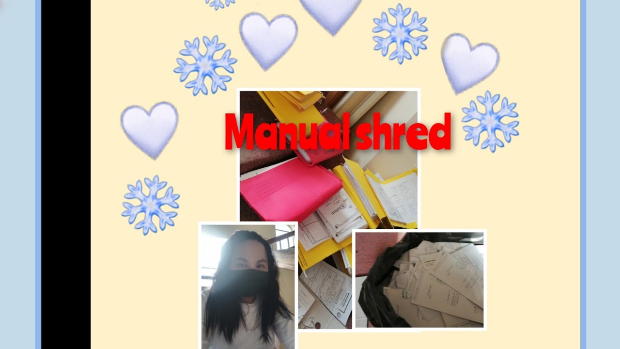 Shredding paper | manual at work 😁😁 Via fb live
