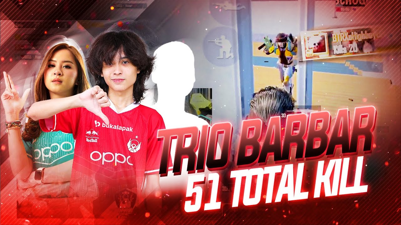 20 KILL !! TRIO BARBAR NGAMUK PANEN KILL 51 TOTAL KILL !! UHIGH PUBG MOBILE