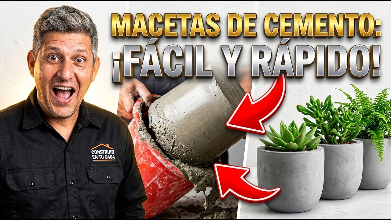 mezcla de cemento PARA MACETAS // paso a paso