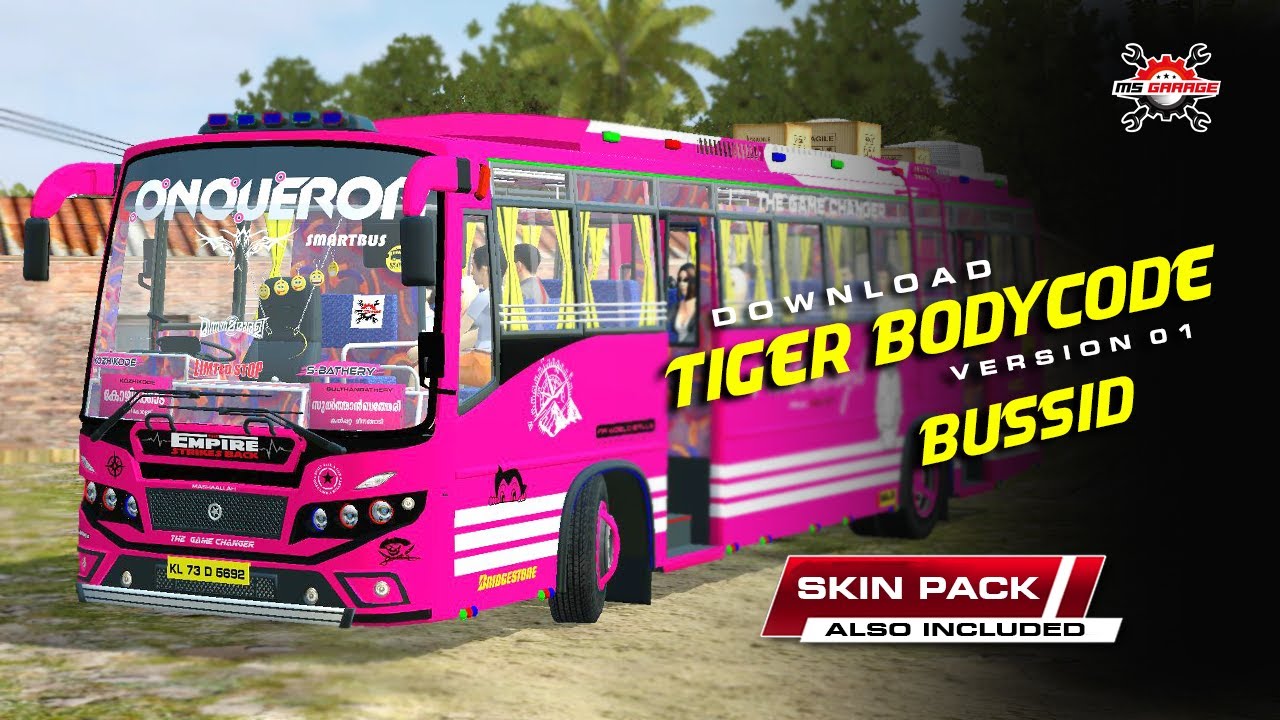 Download Tiger Bodycode V1 | Bussid | Bus Simulator Indonesia | MS GARAGE