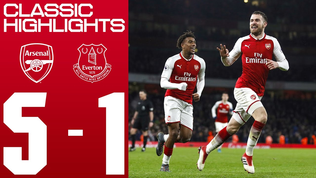CLASSIC HIGHLIGHTS | Aaron Ramsey with a memorable hat-trick ❤️ | Arsenal 5-1 Everton | EPL