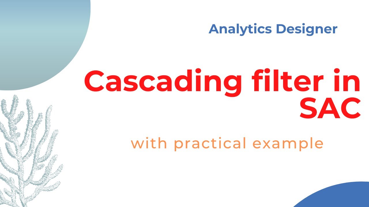 How to implement cascading filter in SAC | Cascading filter in drop-down | SAC drop-down filter