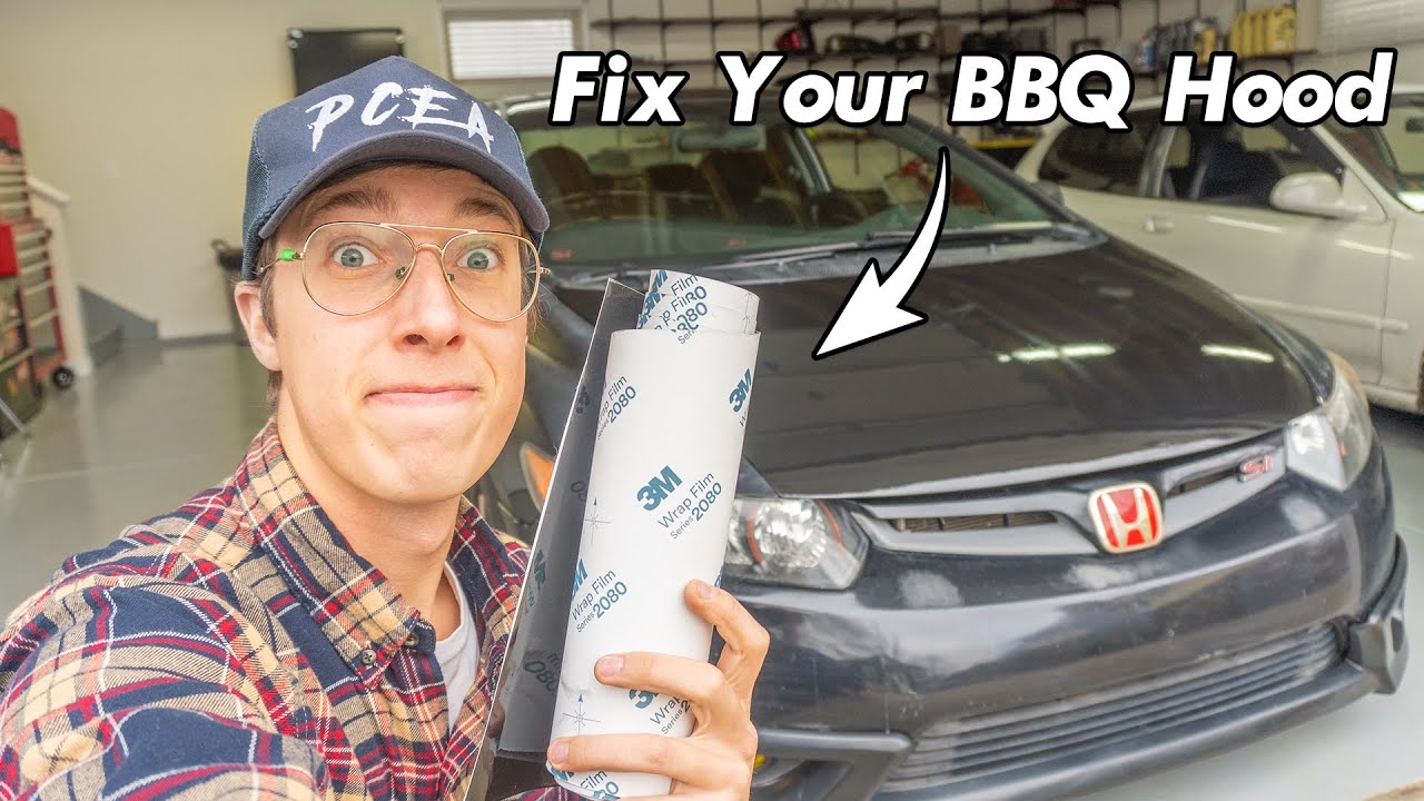 Как оклеить капот Honda Civic Si виниловой пленкой, не имея опыта | Boosted John