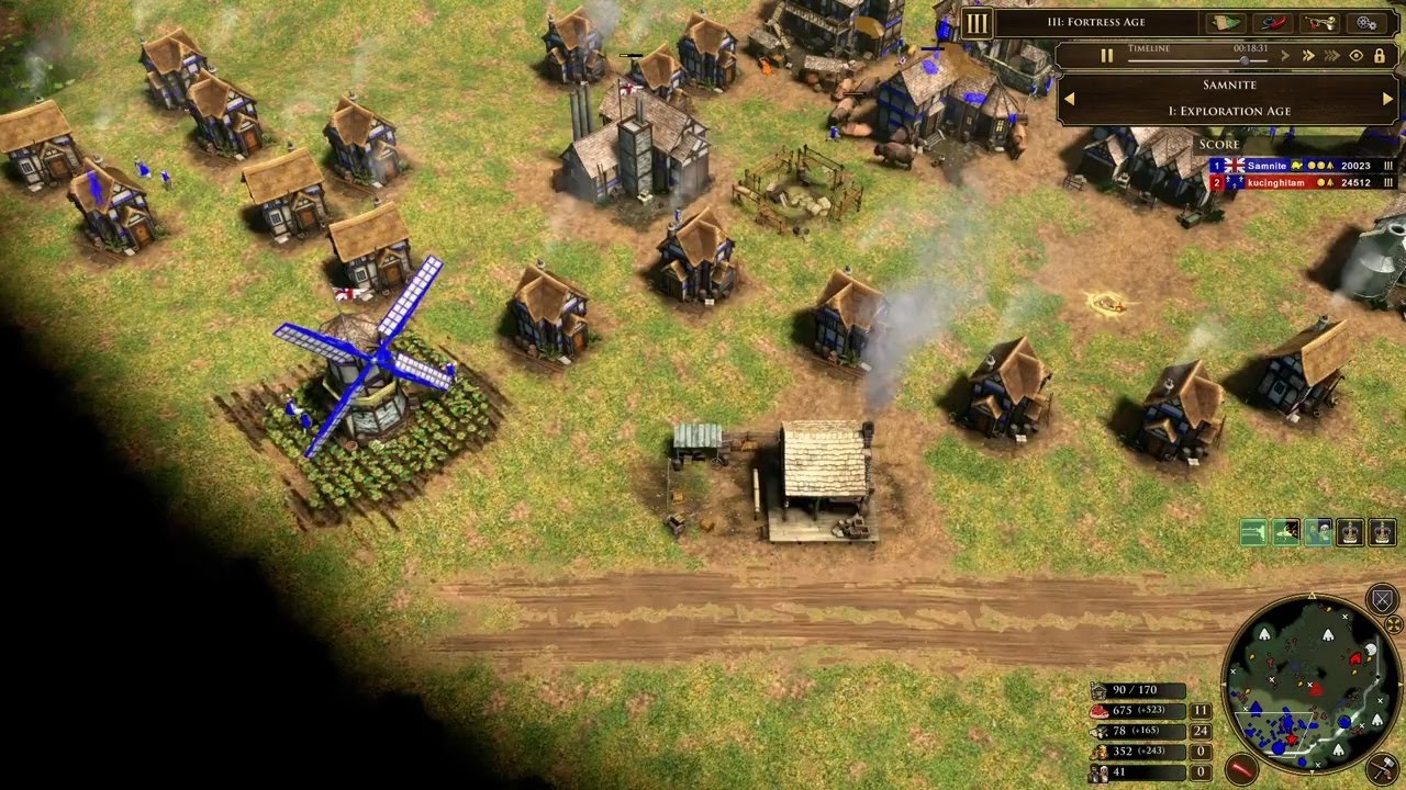 AoE3 DE 1v1 – British vs French | 441 ELO Great Plains Battle