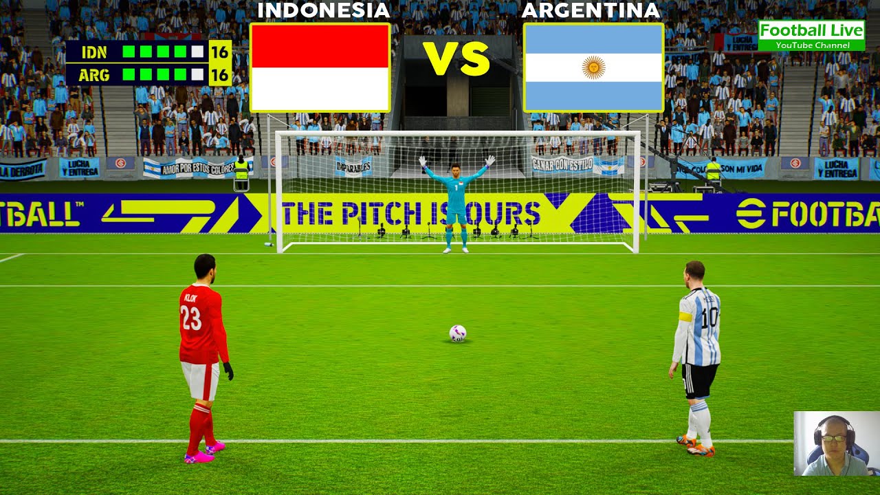 eFootball 2023 | Indonesia vs Argentina - Penalty Shootout 2023 | Messi vs Indonesia | Gameplay PC