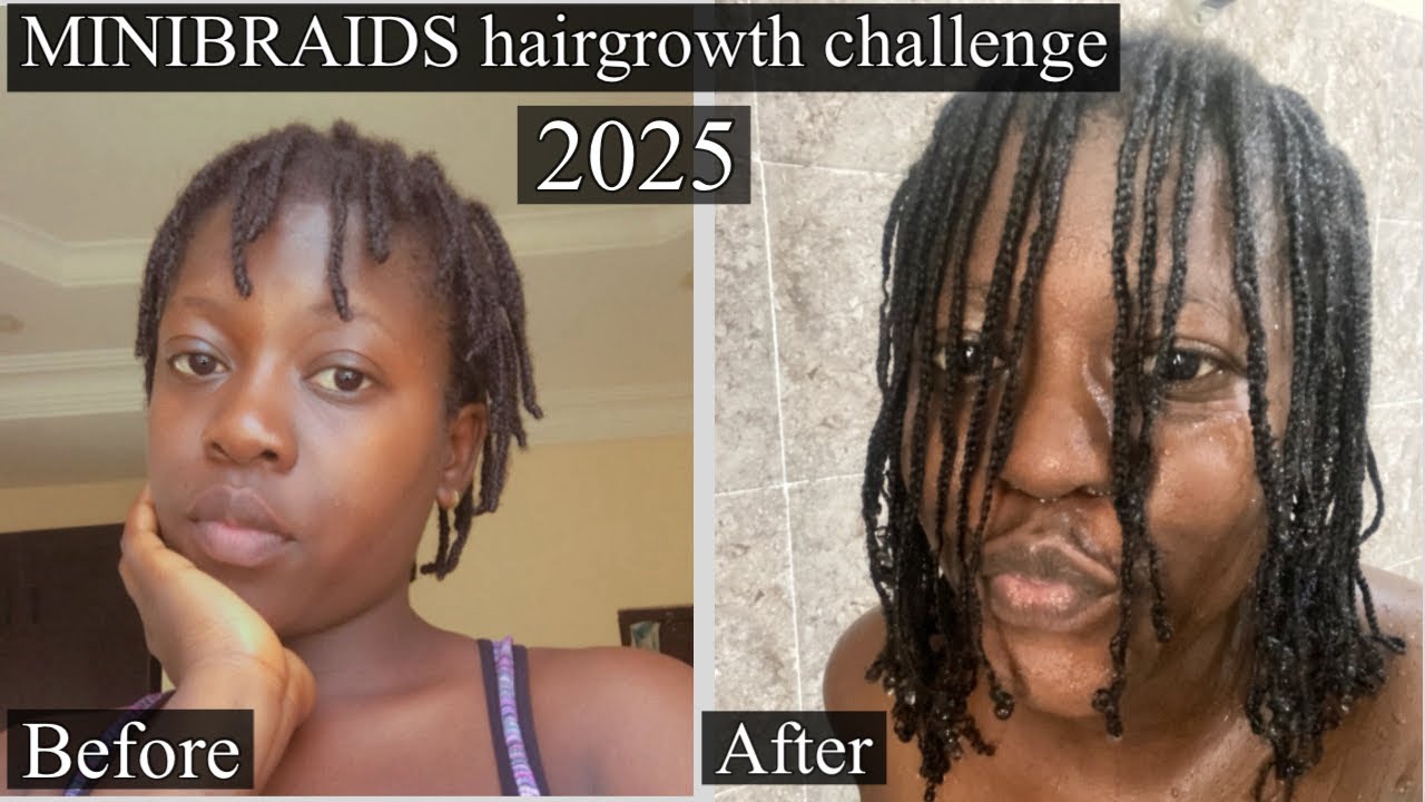 MINIBRAIDS HAIR GROWTH CHALLENGE 2025 IS HERE!!!! / HOW TO GROW YOUR HAIR IN MINIBRAIDS.