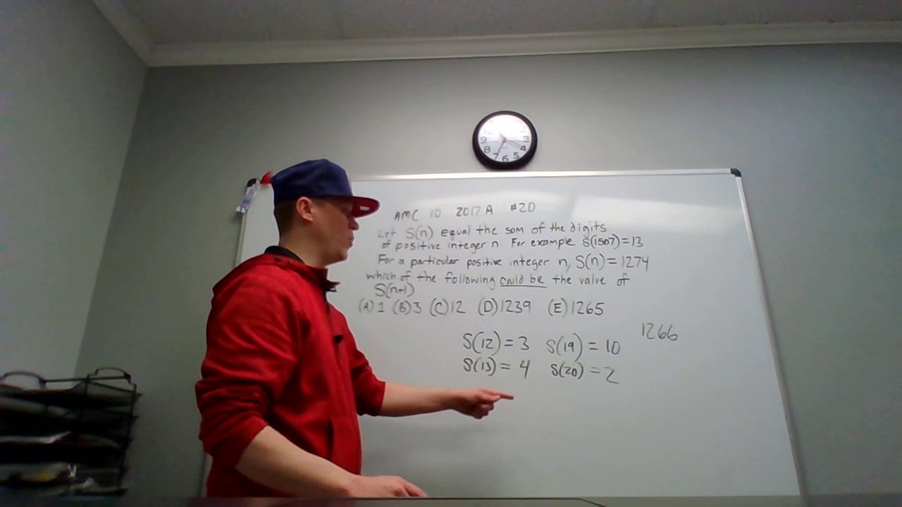2017 AMC 10A Question 20, 12A Problem 18