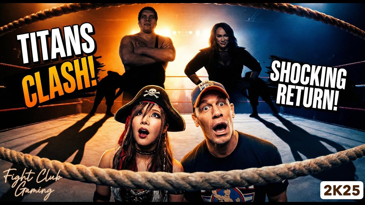 John Cena & Nia Jax vs Kaire Sane & André 🌟👑 CLASH OF TITANS! Cena & Nia vs Andre & Kairi Sane! 💥